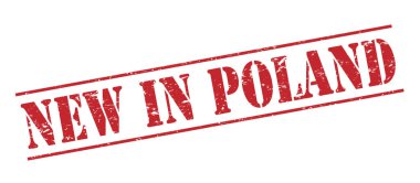 Beyaz arka plan üzerinde izole Polonya kırmızı pul yenilikler