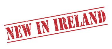 Beyaz arka plan üzerinde izole İrlanda kırmızı pul yenilikler