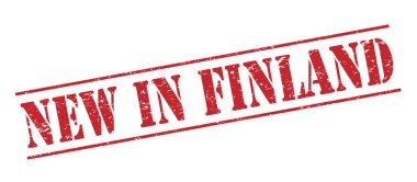 Beyaz arka plan üzerinde izole Finlandiya kırmızı pul yenilikler