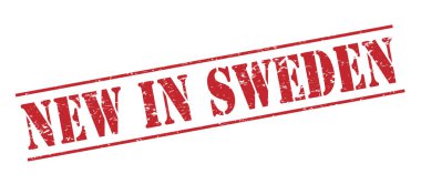 Beyaz arka plan üzerinde izole İsveç kırmızı pul yenilikler