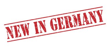 Beyaz arka plan üzerinde izole Almanya kırmızı pul yenilikler
