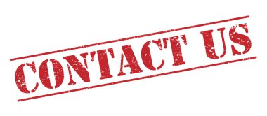 Beyaz arka plan üzerinde izole kırmızı pul iletişim