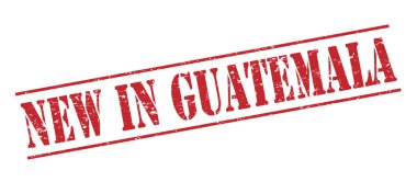 Beyaz arka plan üzerinde izole guatemala kırmızı pul yenilikler