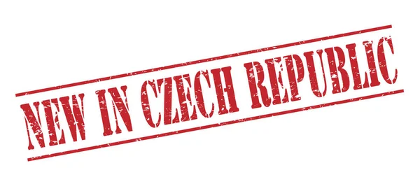Neu Der Tschechischen Republik Rote Marke Isoliert Auf Weißem Hintergrund — Stockfoto