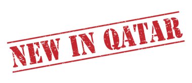 Beyaz arka plan üzerinde izole Katar kırmızı pul yenilikler