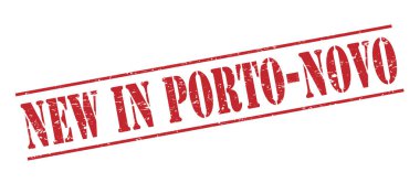 beyaz zemin üzerine kırmızı pul izole porto-novo yenilikler
