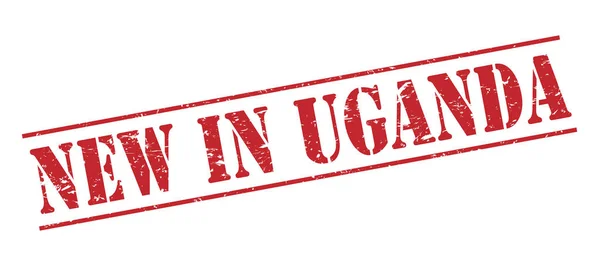 Novinky Ugandě Červené Razítko Izolovaných Bílém Pozadí — Stock fotografie