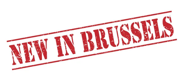 Nieuw Brussel Rode Stempel Geïsoleerd Witte Achtergrond — Stockfoto