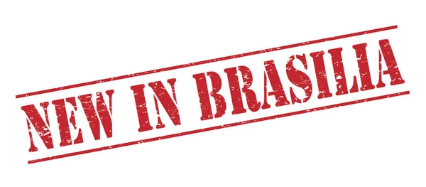 Novo Brasília Selo Vermelho Isolado Sobre Fundo Branco — Fotografia de Stock