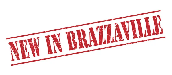 Nuevo Brazzaville Sello Rojo Aislado Sobre Fondo Blanco —  Fotos de Stock