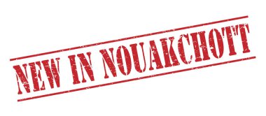 Beyaz arka plan üzerinde izole Nuakšott kırmızı pul yenilikler