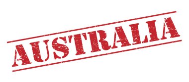 Beyaz arka plan üzerinde izole Avustralya kırmızı pul