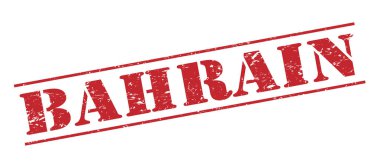 Beyaz arka plan üzerinde izole Bahreyn kırmızı pul