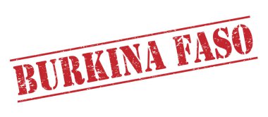 Beyaz arka plan üzerinde izole burkina faso kırmızı pul