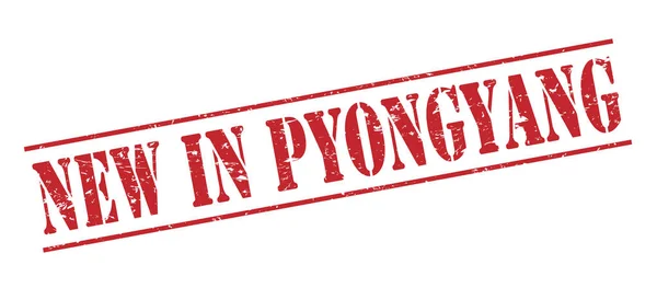 Nieuw Pyongyang Rode Stempel Geïsoleerd Witte Achtergrond — Stockfoto