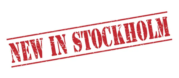 Neu Stockholm Rote Marke Isoliert Auf Weißem Hintergrund — Stockfoto