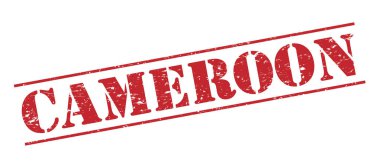 Beyaz arka plan üzerinde izole Kamerun kırmızı pul