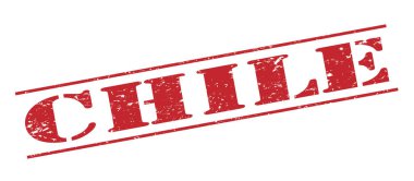 Beyaz arka plan üzerinde izole Şili kırmızı pul