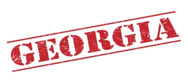 Beyaz arka plan üzerinde izole Gürcistan kırmızı pul