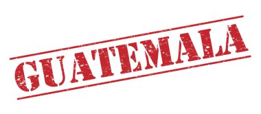 Beyaz arka plan üzerinde izole guatemala kırmızı pul