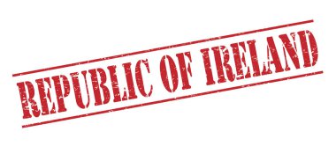 Beyaz arka plan üzerinde izole İrlanda kırmızı pul