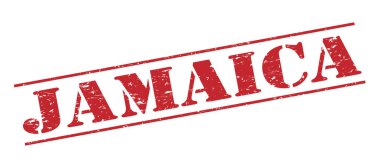 Beyaz arka plan üzerinde izole Jamaika kırmızı pul