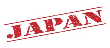 Beyaz arka plan üzerinde izole Japonya kırmızı pul