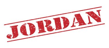 Beyaz arka plan üzerinde izole jordan kırmızı pul