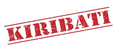 Beyaz arka plan üzerinde izole kiribati kırmızı pul