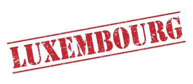 Beyaz arka plan üzerinde izole Lüksemburg kırmızı pul