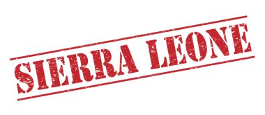 Beyaz arka plan üzerinde izole sierra leone kırmızı pul