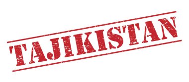 Beyaz arka plan üzerinde izole Tacikistan kırmızı pul