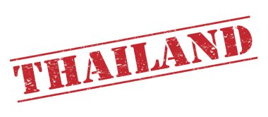 Beyaz arka plan üzerinde izole Tayland Kırmızı Pul