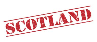 Beyaz arka plan üzerinde izole İskoçya kırmızı pul