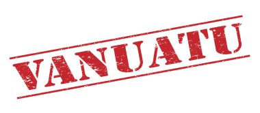 Beyaz arka plan üzerinde izole vanuatu kırmızı pul