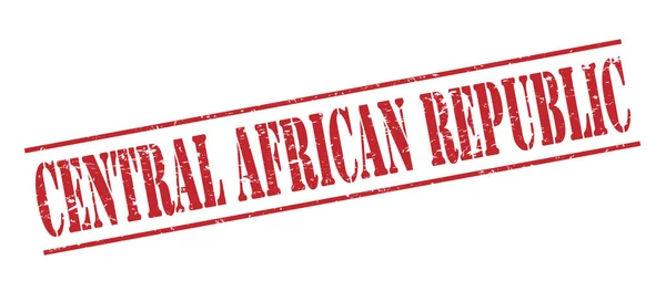 Piros Közép Afrikai Köztársaság Bélyegző Elszigetelt Fehér Background — Stock Fotó