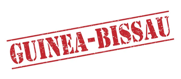 Guinea Bissau Rote Marke Isoliert Auf Weißem Hintergrund — Stockfoto