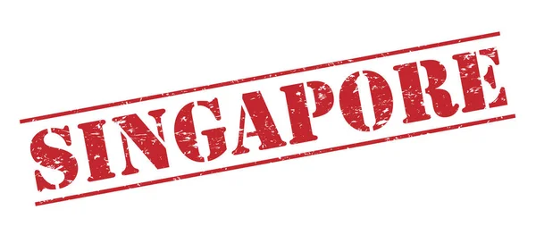 Singapore Red Stamp Isolated White Background — Stock Photo, Image