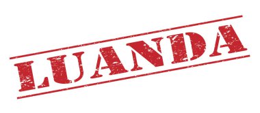 Beyaz arka plan üzerinde izole luanda kırmızı pul