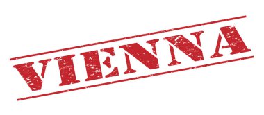 Beyaz arka plan üzerinde izole Viyana kırmızı pul