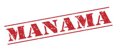 Beyaz arka plan üzerinde izole manama kırmızı pul