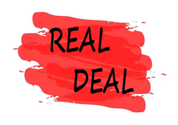 Real Deal Sello Rojo Aislado Sobre Fondo Blanco — Foto de Stock