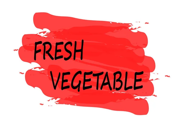 Fresh Vegetable Red Stamp Isolated White Background — Stock Photo, Image