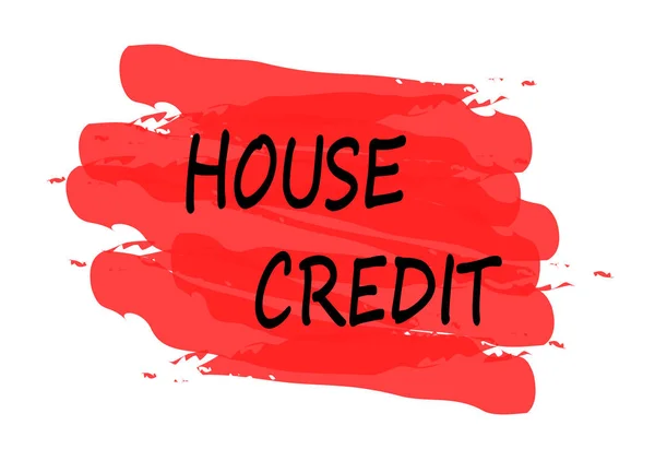 house credit red stamp isolated on white background