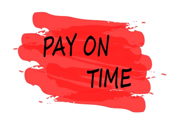 Pay Time Rote Marke Isoliert Auf Weißem Hintergrund — Stockfoto