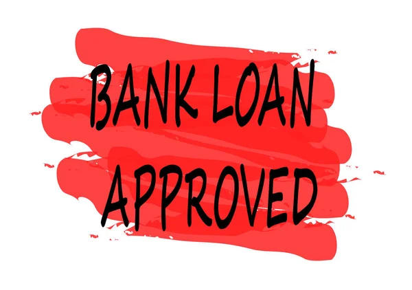 Banka Kredisi Beyaz Arka Plan Üzerinde Izole Kırmızı Pul Onaylı — Stok fotoğraf