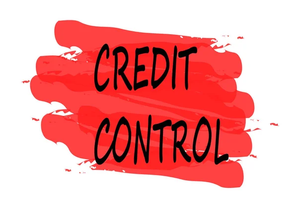 credit control red stamp isolated on white background