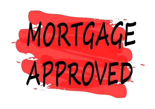 mortgage approved red stamp isolated on white background