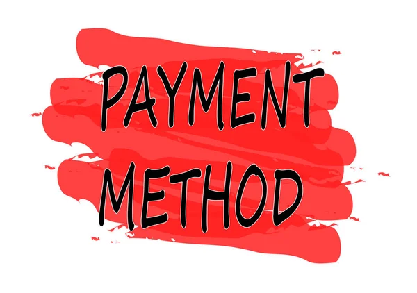 payment method red stamp isolated on white background