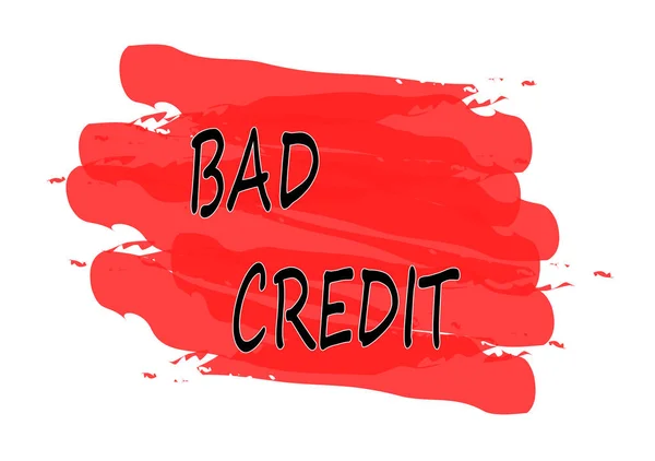 bad credit red stamp isolated on white background